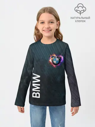 Детский лонгслив / BMW Heart. Grooved Texture