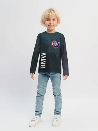 Детский лонгслив / BMW Heart. Grooved Texture