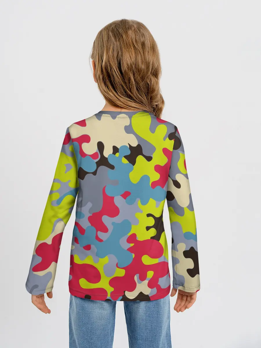 Детский лонгслив / Цветные облака