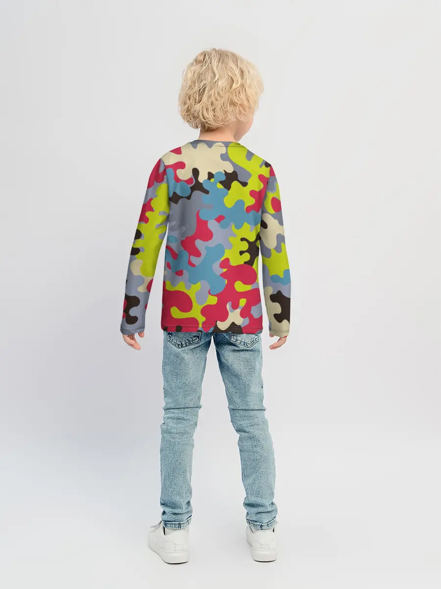 Детский лонгслив / Цветные облака