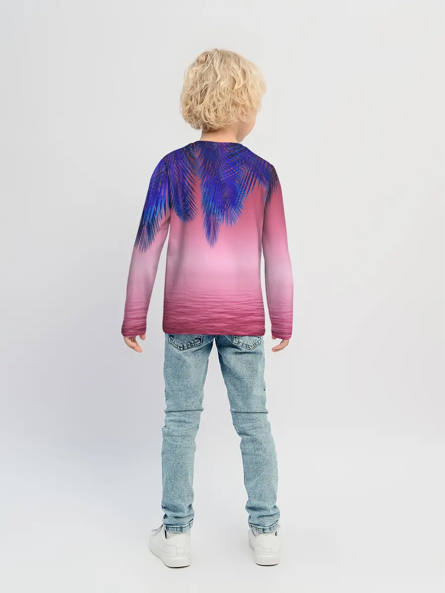 Детский лонгслив / Неоновые Тропики