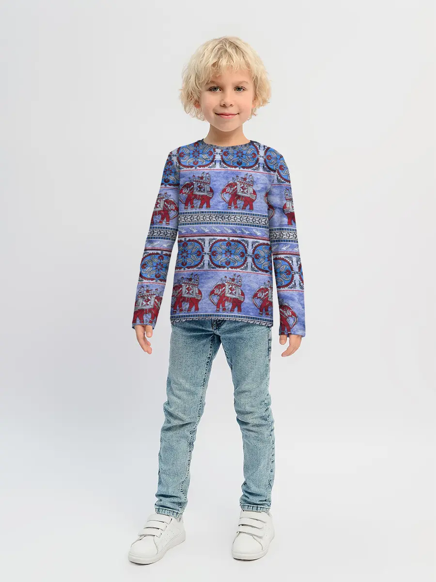 Детский лонгслив / Индийский Орнамент