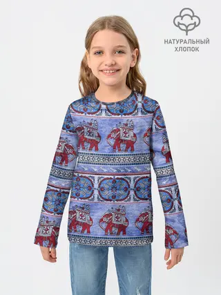 Детский лонгслив / Индийский Орнамент