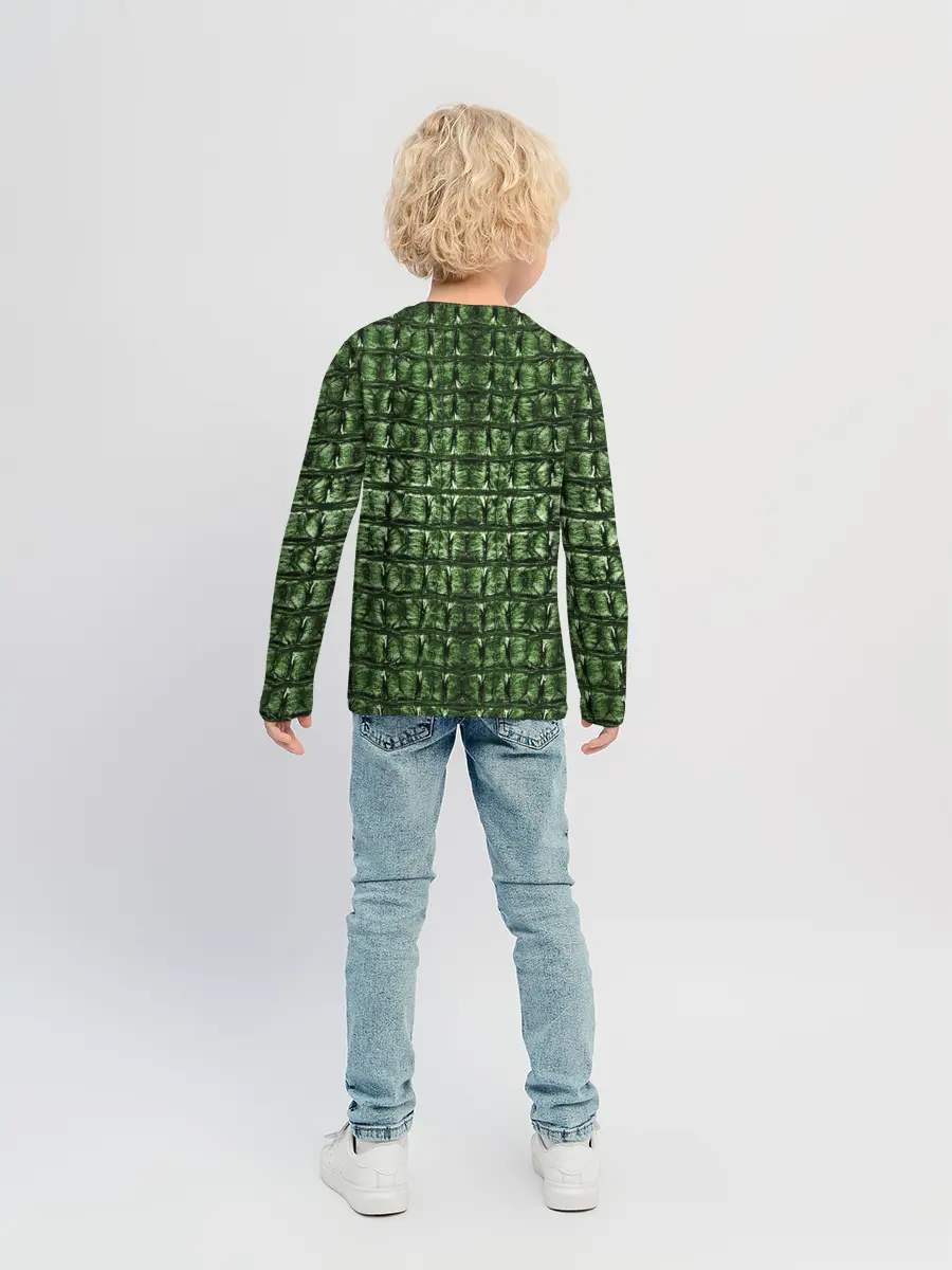 Детский лонгслив / Текстура Аллигатора