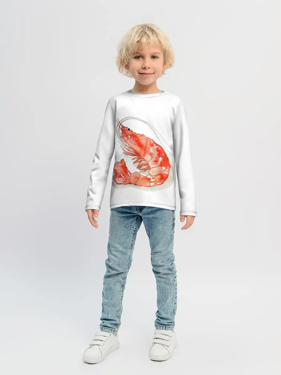 Детский лонгслив / креветка