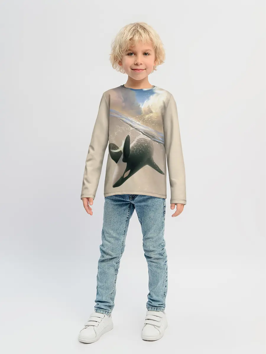 Детский лонгслив / косатка