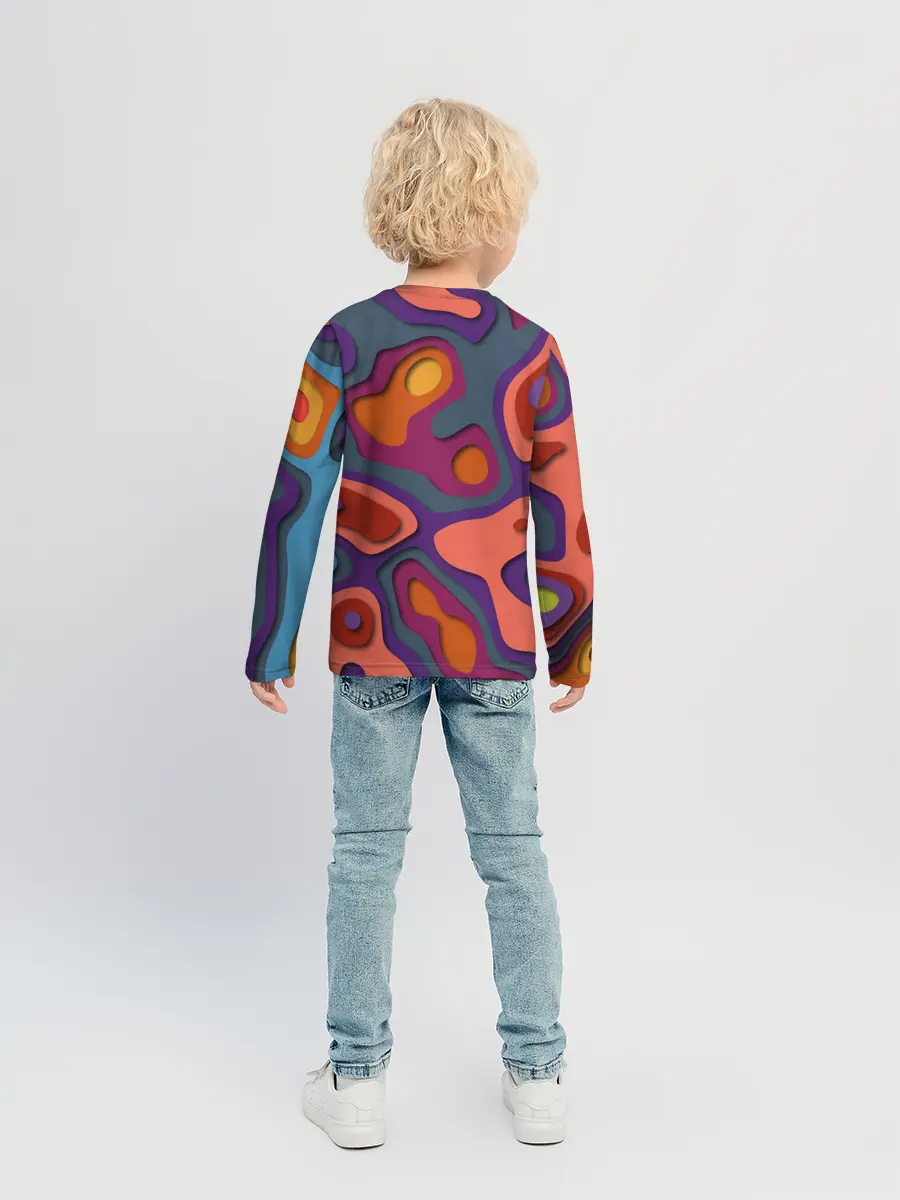 Детский лонгслив / РазноцВетная абстракция