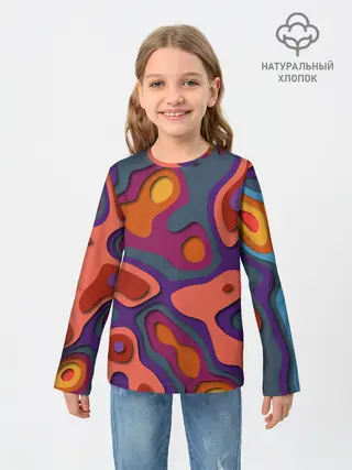 Детский лонгслив / РазноцВетная абстракция