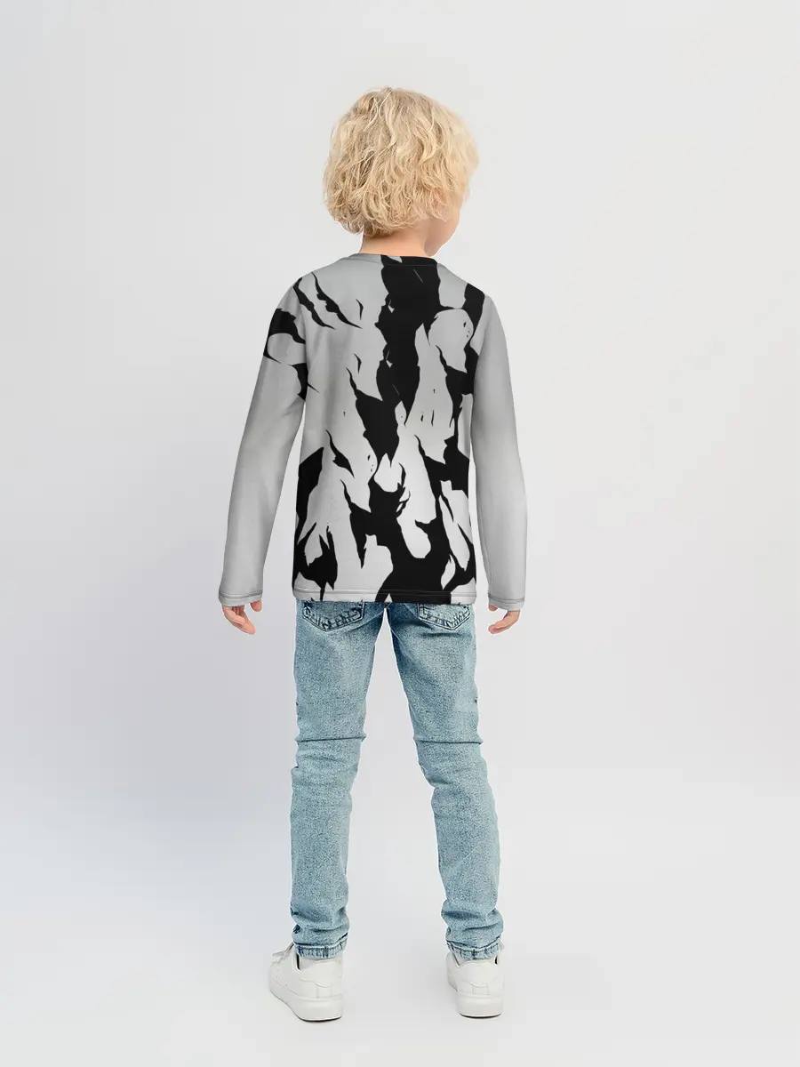 Детский лонгслив / Черный Аста демон Чёрный клевер