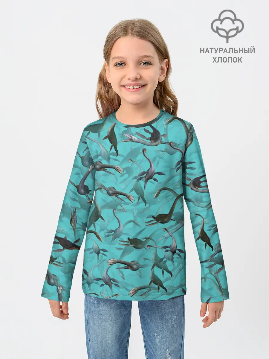 Детский лонгслив / Лохнесский камуфляж