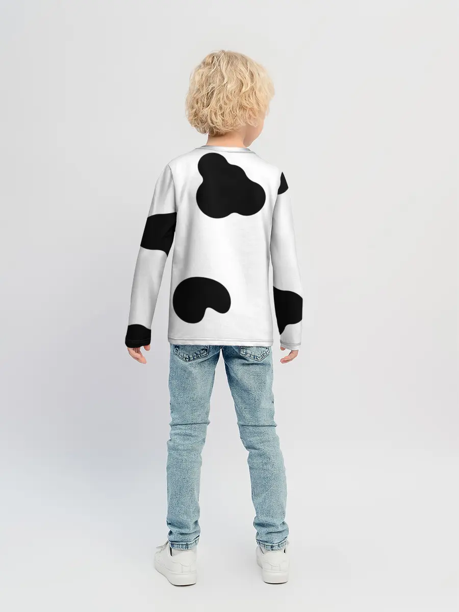 Детский лонгслив / Cow print