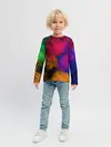 Детский лонгслив / Цветные Разводы