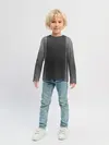 Детский лонгслив / Черно-Серая Кожа