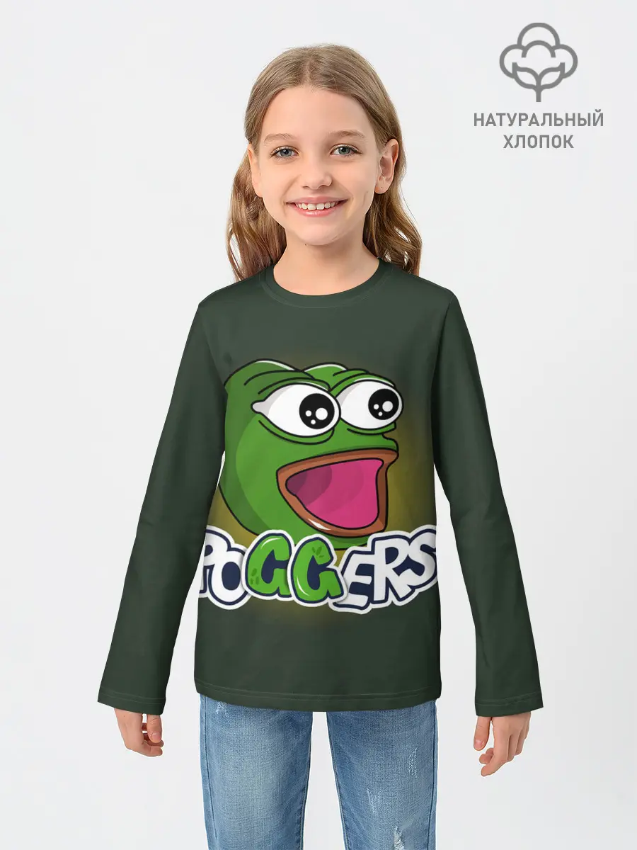 Детский лонгслив / Poggers
