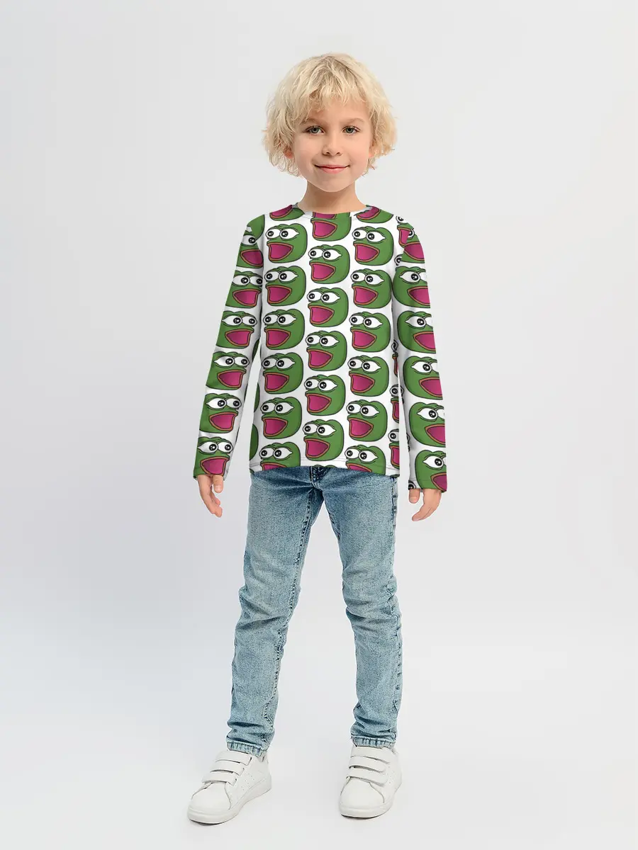 Детский лонгслив / Poggers Pattern