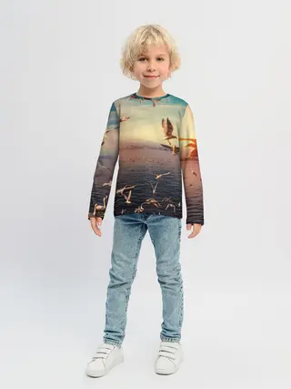 Детский лонгслив / Чайки на воде