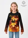 Детский лонгслив / Чёрный клевер Аста в огне