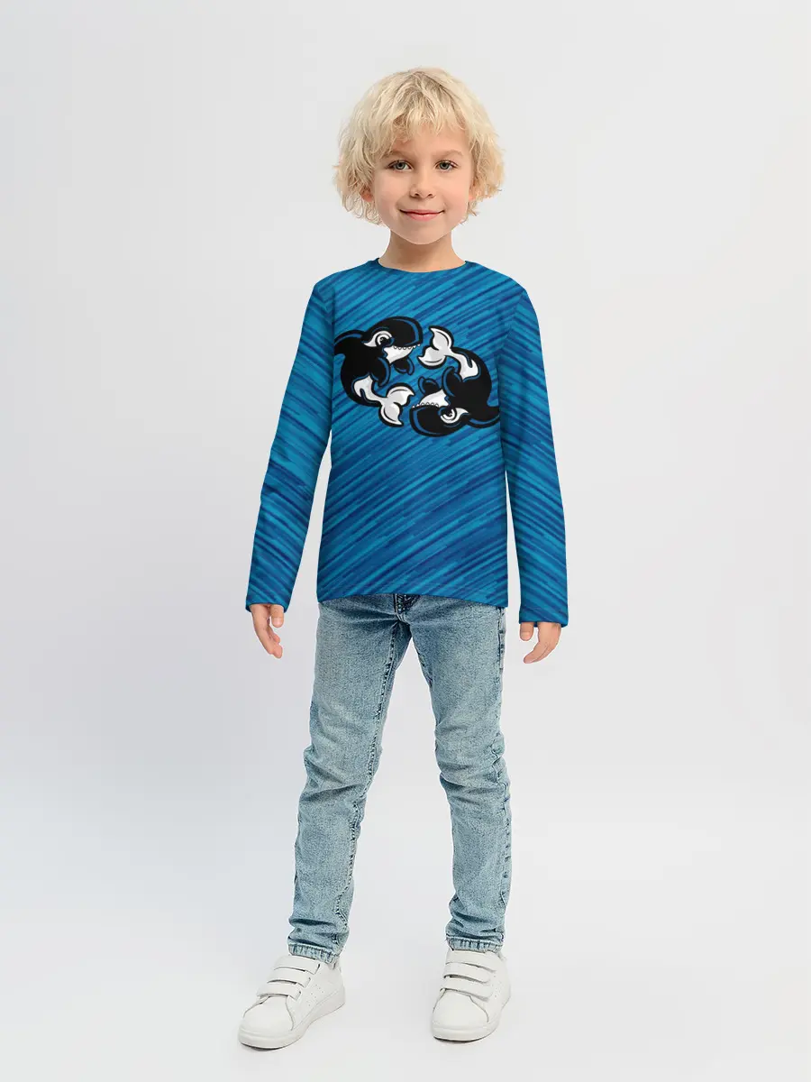 Детский лонгслив / Две косатки