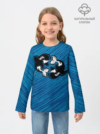 Детский лонгслив / Две косатки