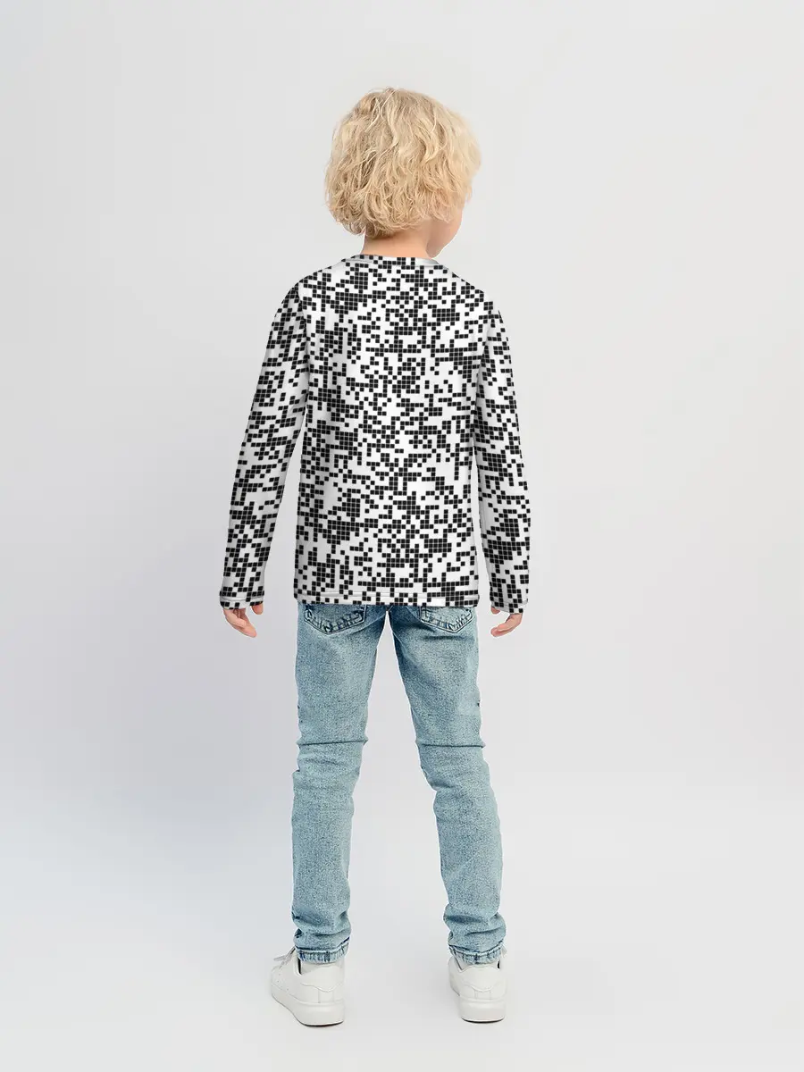 Детский лонгслив / Пиксельный Узор