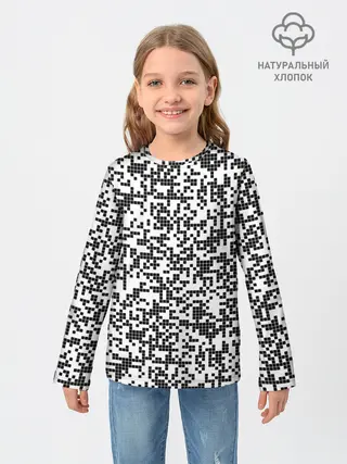 Детский лонгслив / Пиксельный Узор