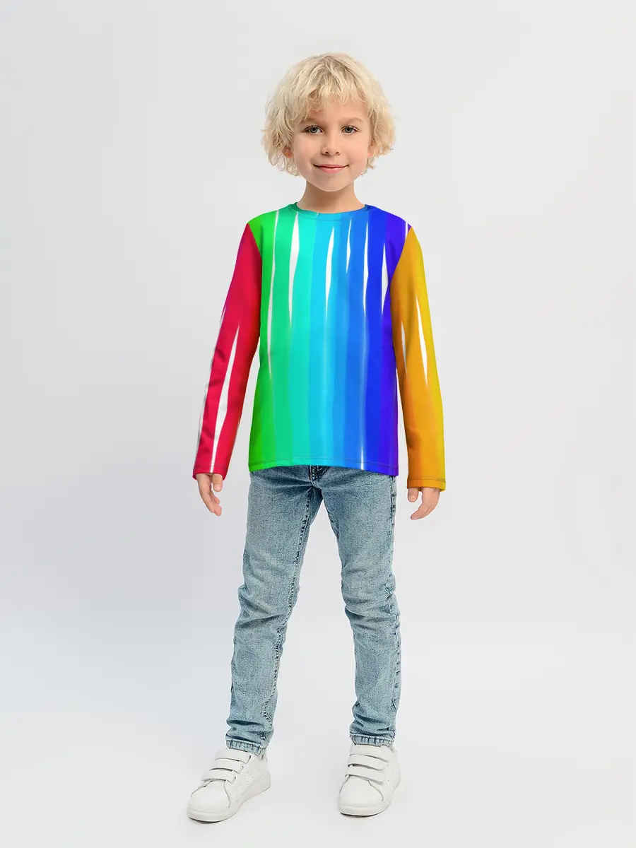 Детский лонгслив / Перелив цвета