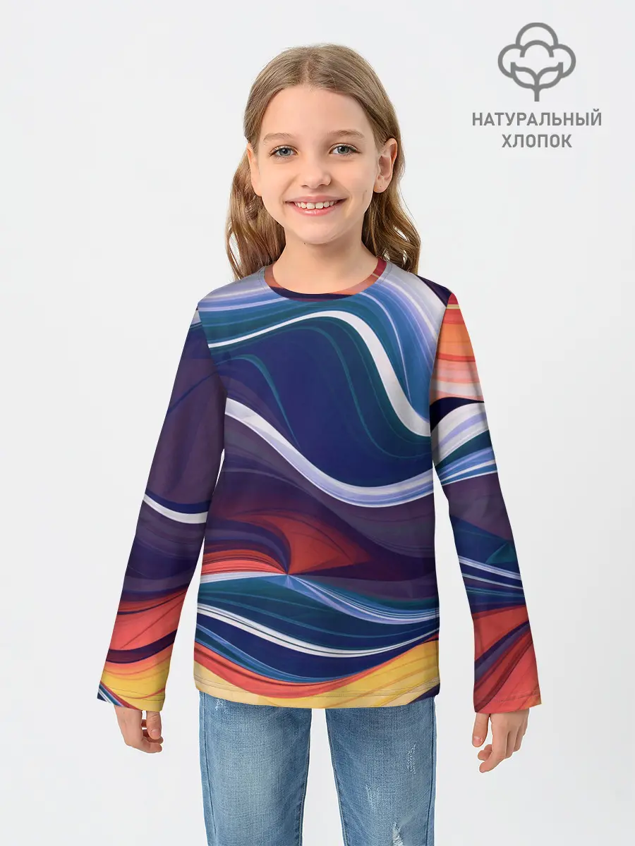 Детский лонгслив / Colored lines