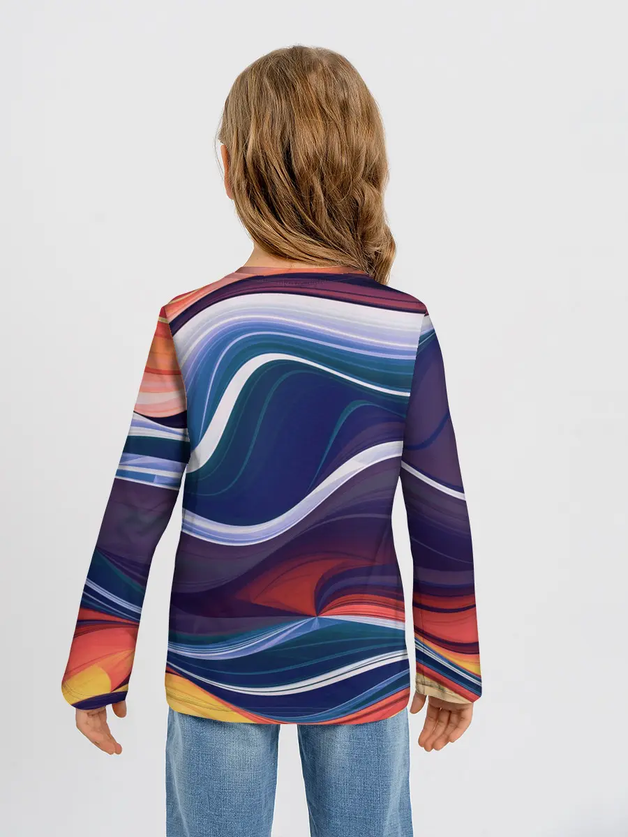 Детский лонгслив / Colored lines