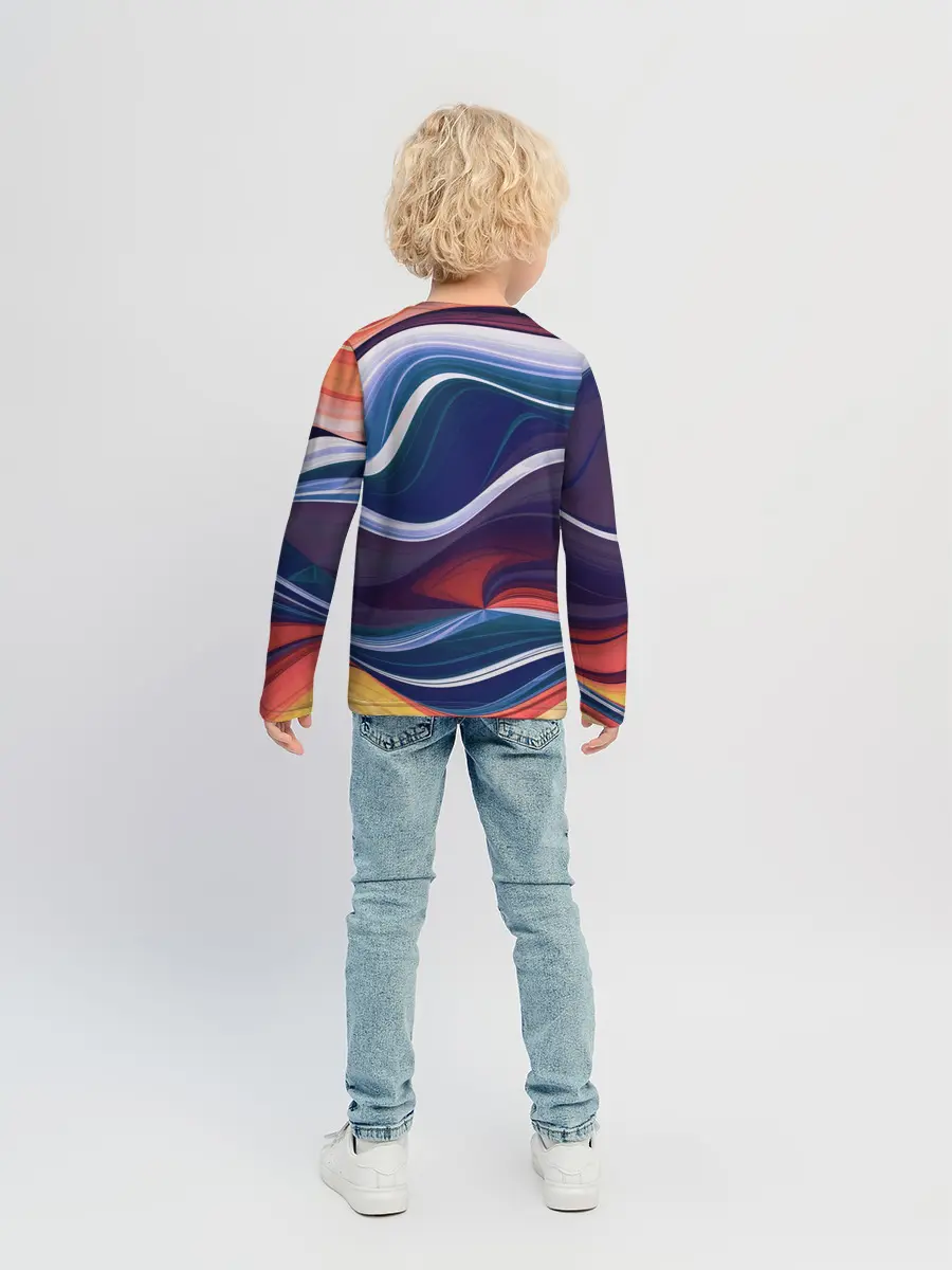 Детский лонгслив / Colored lines