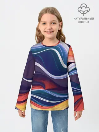 Детский лонгслив / Colored lines