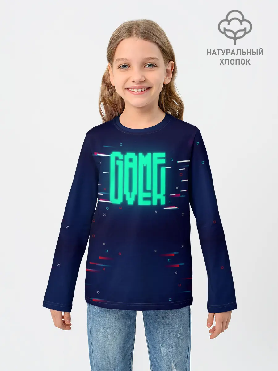 Детский лонгслив / Game Over