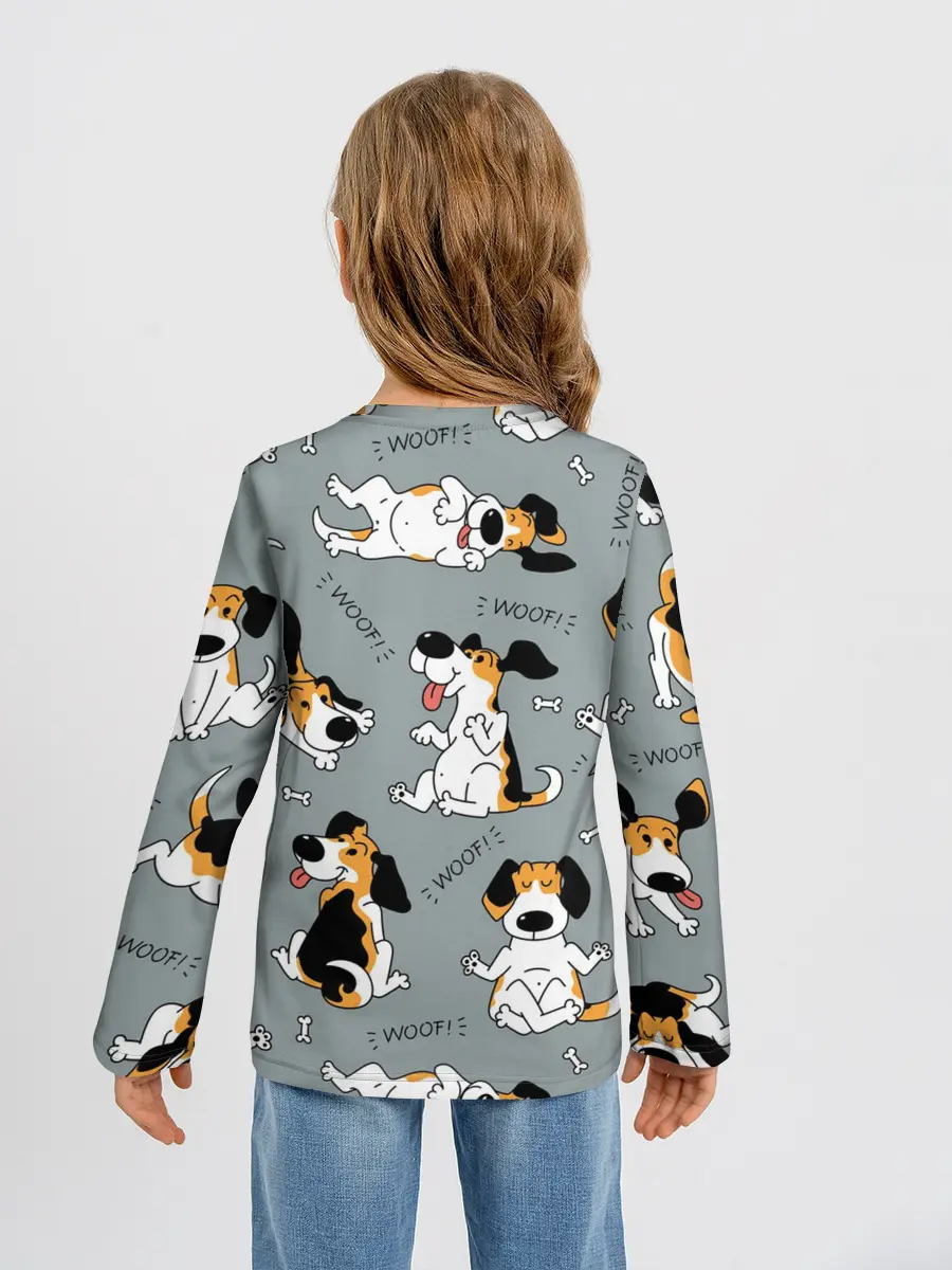 Детский лонгслив / Собаки Бигли