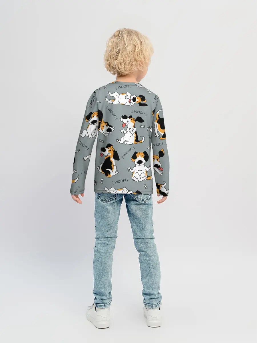 Детский лонгслив / Собаки Бигли
