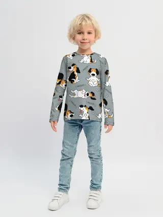 Детский лонгслив / Собаки Бигли
