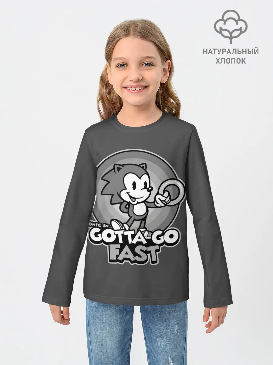 Детский лонгслив / Retro Sonic