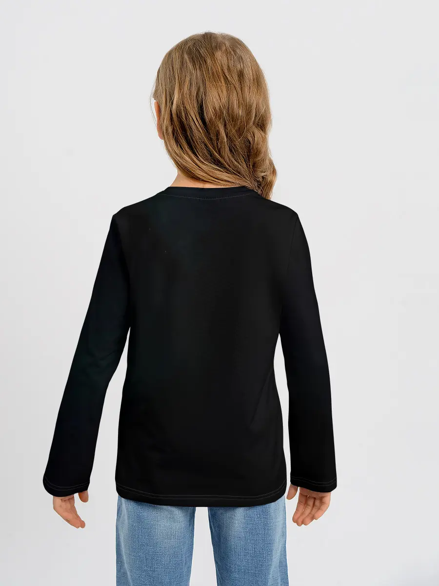 Детский лонгслив / Соник сквозь кольцо