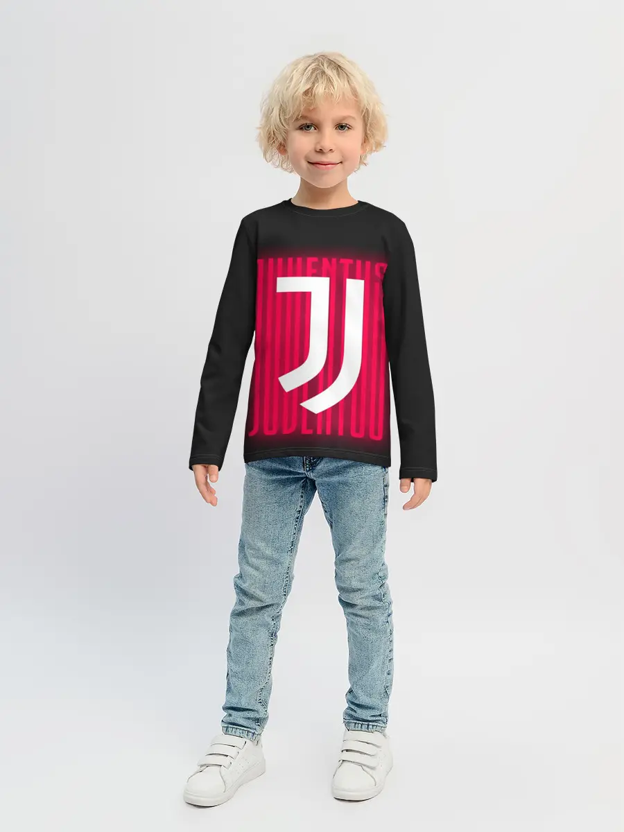 Детский лонгслив / JUVENTUS / ЮВЕНТУС / НЕОН