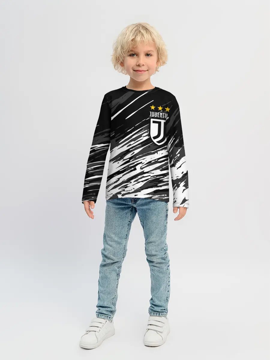 Детский лонгслив / JUVENTUS / ЮВЕНТУС / БРЫЗГИ