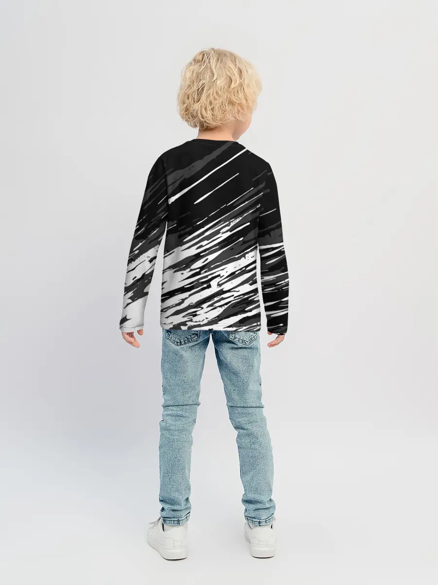 Детский лонгслив / JUVENTUS / ЮВЕНТУС / БРЫЗГИ