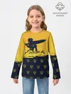 Детский лонгслив / Чёрный клевер Аста желтый
