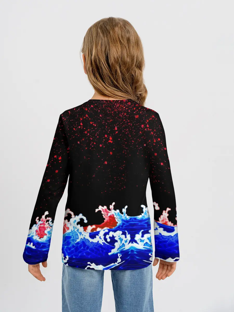 Детский лонгслив / Кровавый Кракен Монстр