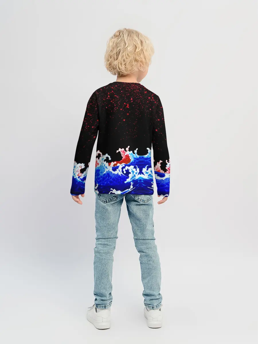 Детский лонгслив / Кровавый Кракен Монстр