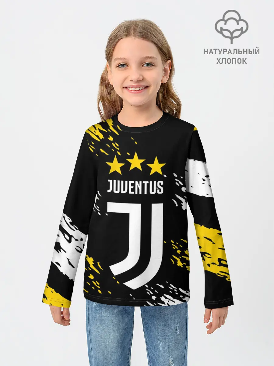 Детский лонгслив / JUVENTUS / ЮВЕНТУС / КРАСКА