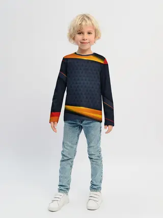 Детский лонгслив / Sport Dark style