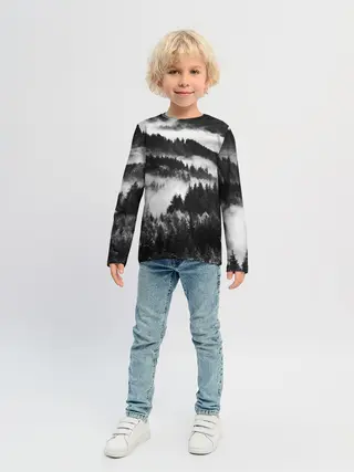 Детский лонгслив / ТУМАННЫЙ ЛЕС / МРАЧНЫЙ ЛЕС