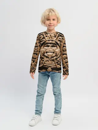 Детский лонгслив / Ацтекский Календарь