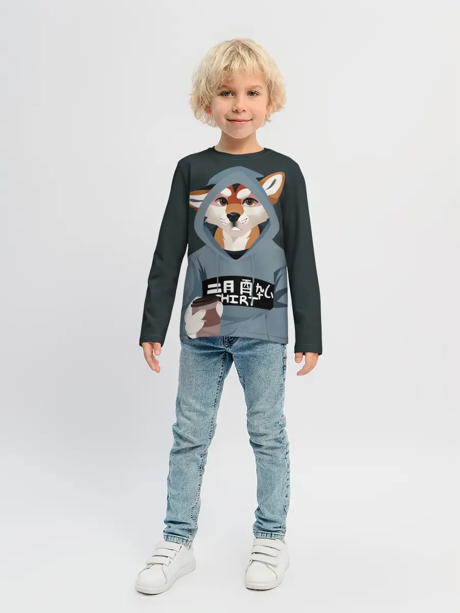 Детский лонгслив / Furry fox