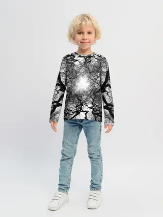 Детский лонгслив / Texture Branches