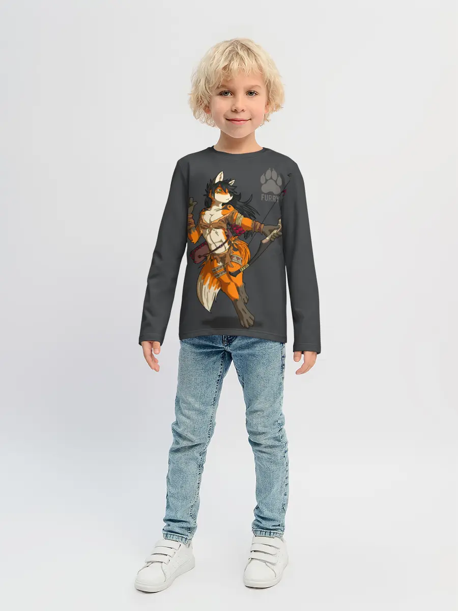 Детский лонгслив / Furry fox