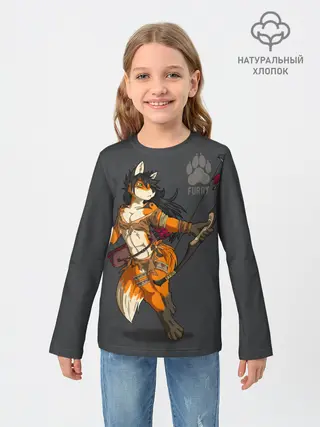 Детский лонгслив / Furry fox